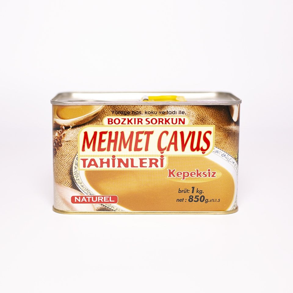 Yerli Susam Odun Ateşinde Çifte Kavrulmuş Taş Değirmen Bozkır Tahini 850g. Kepeksiz Teneke