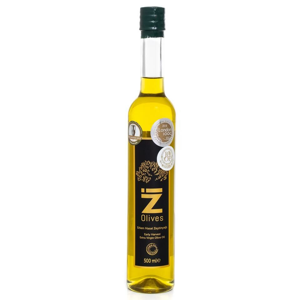 iz Olives Erken Hasat Soğuk Sıkım Zeytinyağı 500ml Uzun Şişe