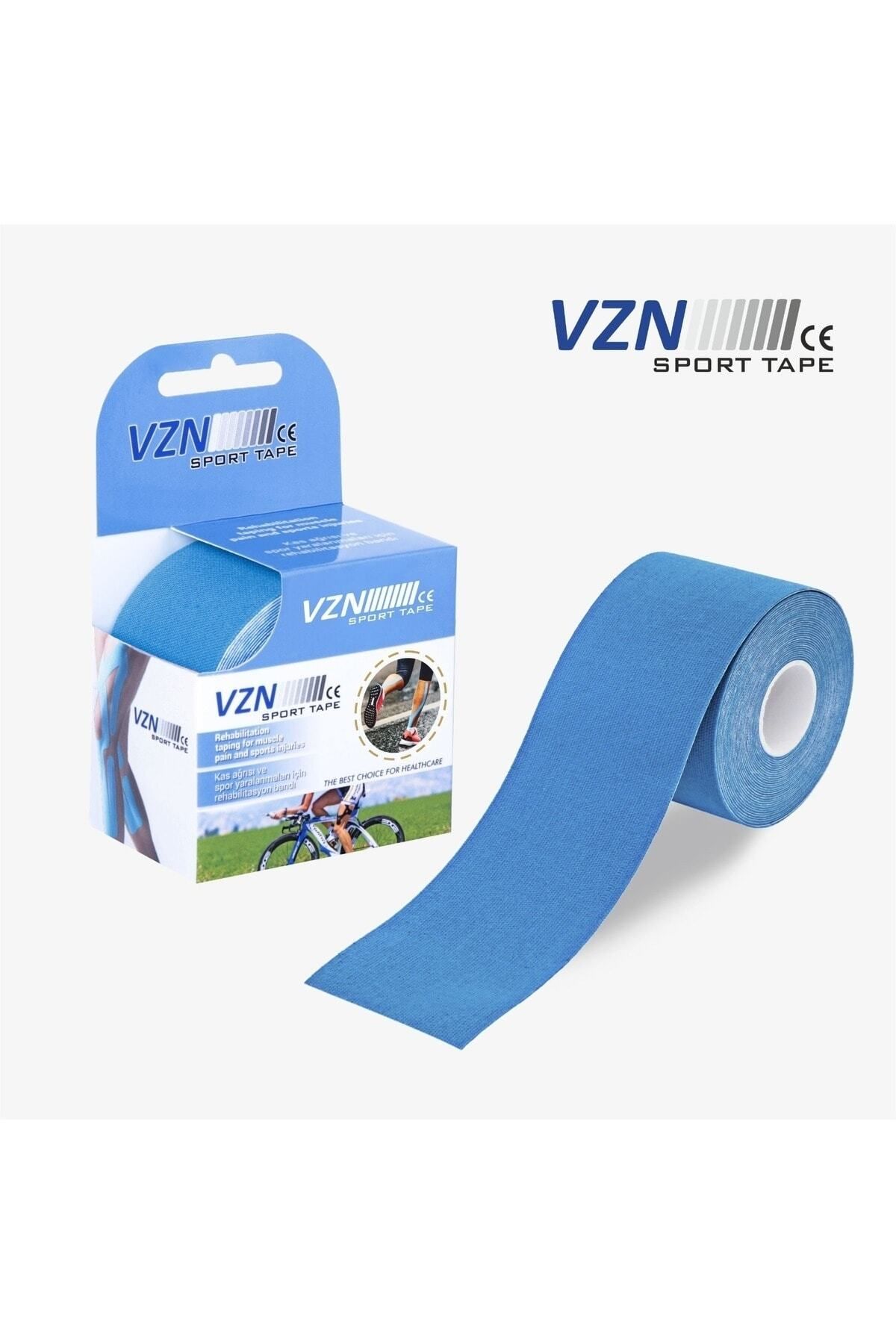 Tape Mavi Renk Kinesio Ağrı Bandı 5 Metre X 5 Cm