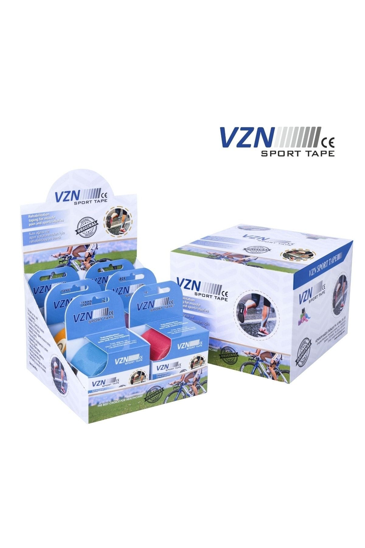 Vzn Kinesio Sport Tape – 5m X 5cm Sporcu Ağrı Bandı 4 Renk