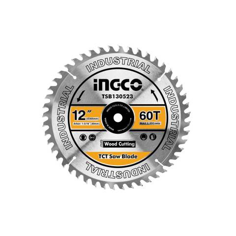 İNGCO 305 mm TCT AHŞAP ELMAS DAİRE TESTERE Endüstriyel 305*30*60 diş AHŞAP-PVC-BORU-KONRAPLAK İNG-TSB130523