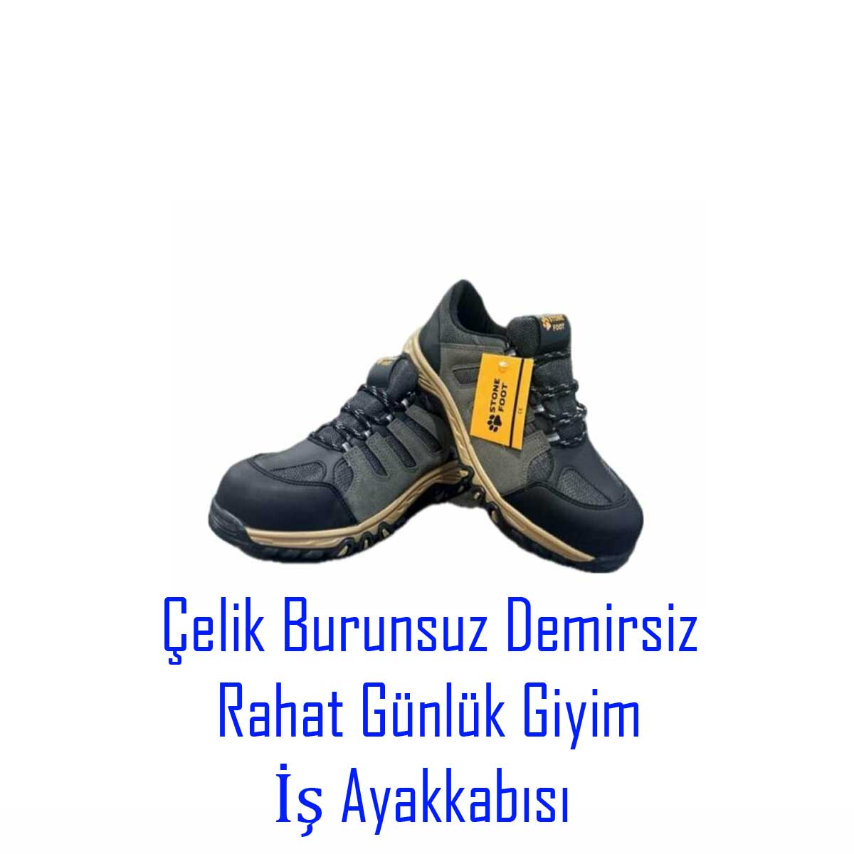 STONE FOOT Mühendis AYAKKABISI 42 NO ÇELİKSİZ BURUN 1 Çift Demirsiz RAHAT GÜNLÜK İŞ Ayakkabısı Yaz-Kış-Bağ-Bahçe-Tarım-İnşaat