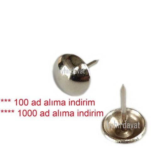 11 mm Nikel Tekli KABARA RAPTİYE ÇİVİSİ 1 ad Kabare 100 ad alımda indirim vardır.