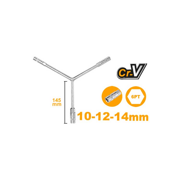 İNGCO 10-12-14 Y LOKMA ANAHTAR Mini İNG-HYSW101214 Y TİPİ Y AÇILI LOKMA