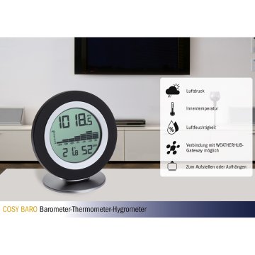 Dijital barometre-termometre-higrometre COSY BARO 35.1154.01