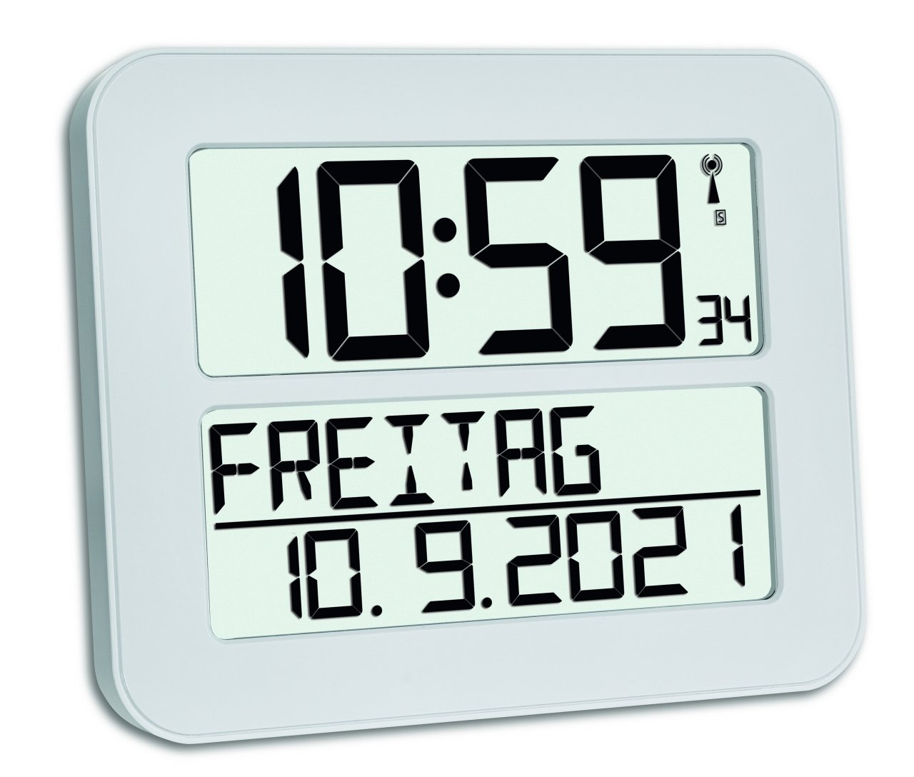 Dijital radyo-kontrollü saat TIMELINE MAX 60.4512 beyaz