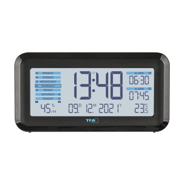 Dijital telsiz alarmlı saat oda iklimi gösteren BOXX2 60.2562.01.GB