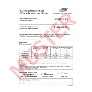 Sıcaklık ve Nem data logger LOG210 TC 31.1061.02