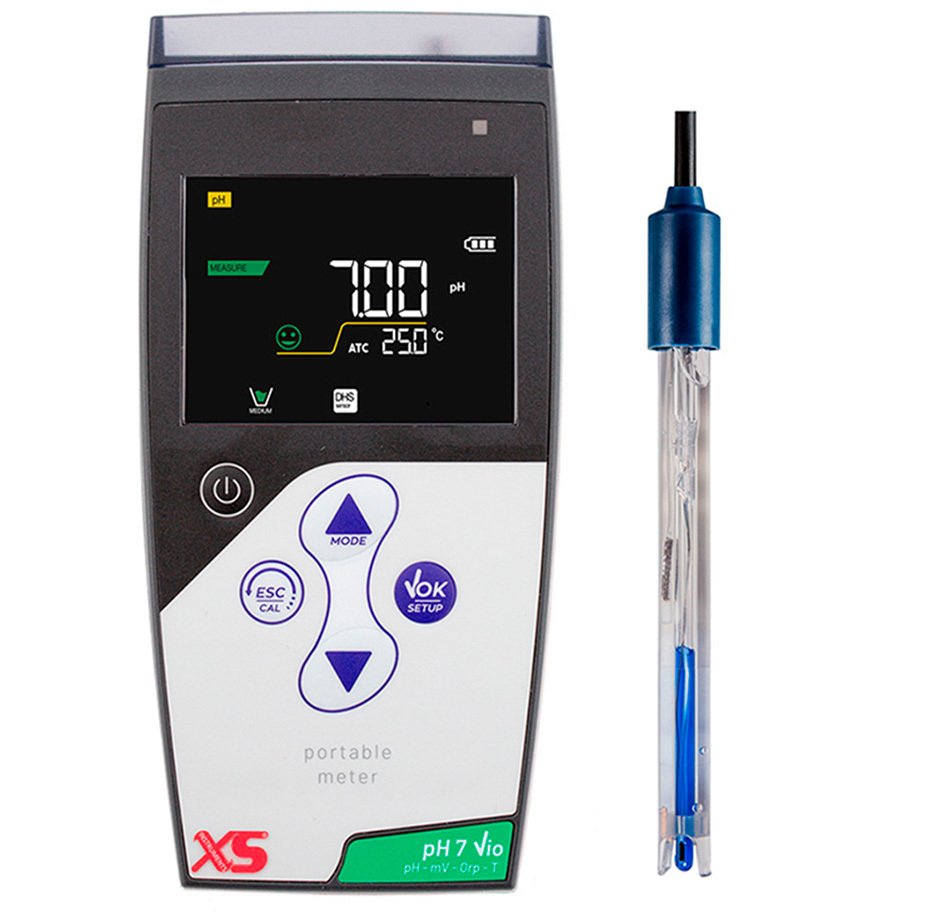 pH 7 Vio taşınabilir pH metre 201T elektrodlu