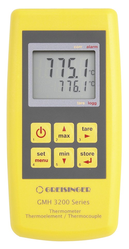 GMH 3251 2 k tipi girişli hızlı cevap veren termometre datalogger fonksiyonlu