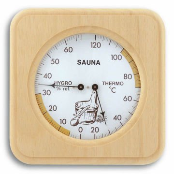 Sauna termo-higrometre  tahta gövdeli 40.1007