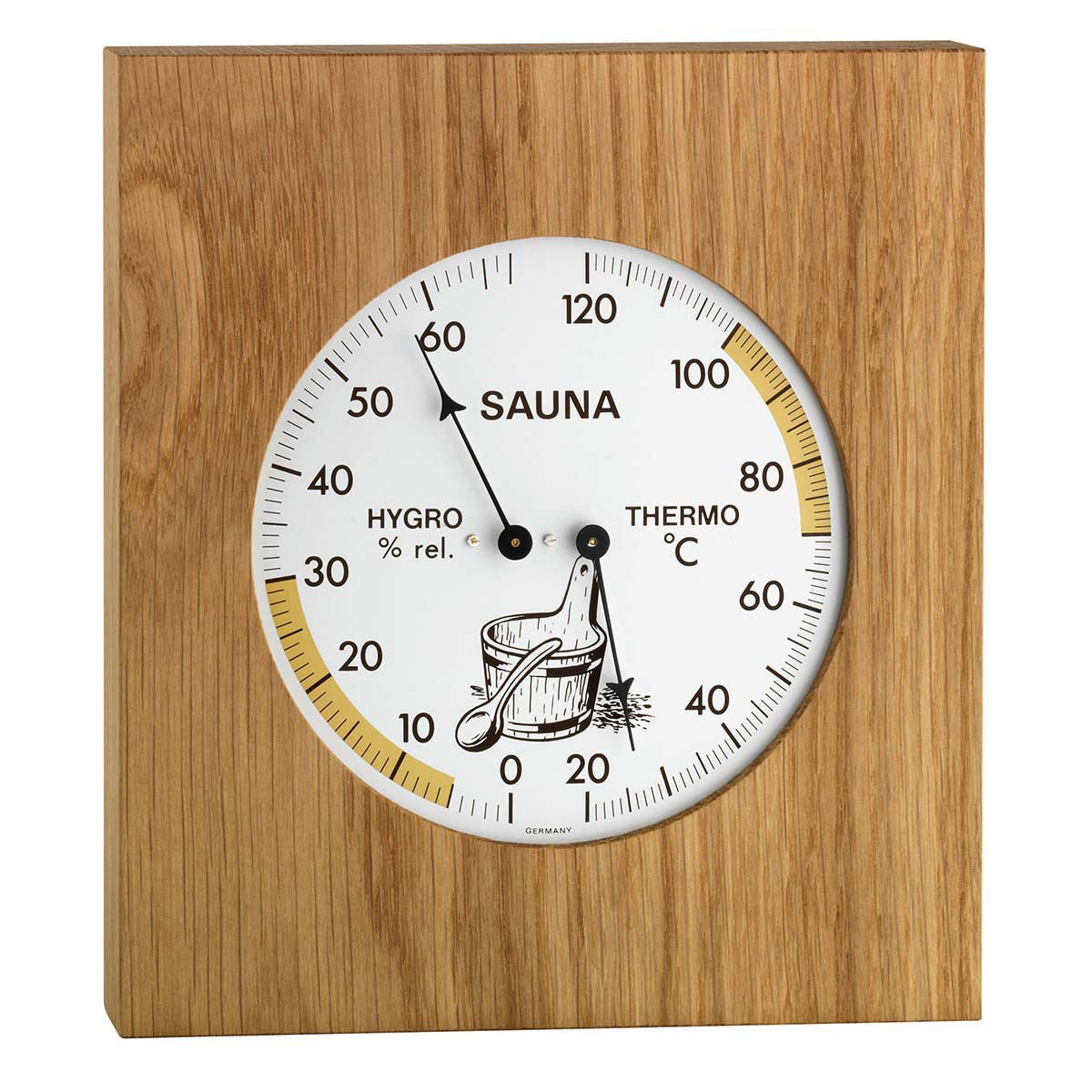 Sauna termo-higrometre meşe gövdeli 40.1051.01
