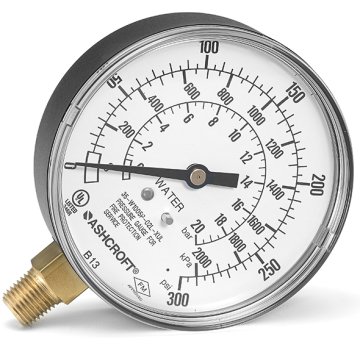 ASHCROFT 35-W1005P Yangın Koruma Sprinkler Servis Göstergesi