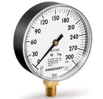 ASHCROFT 35-W1005P Yangın Koruma Sprinkler Servis Göstergesi