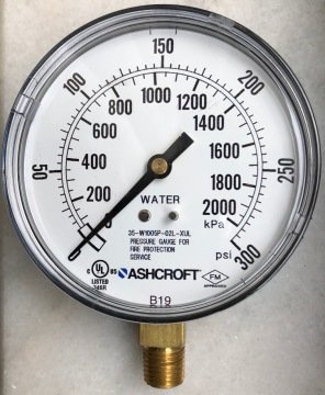 ASHCROFT 35-W1005P Yangın Koruma Sprinkler Servis Göstergesi