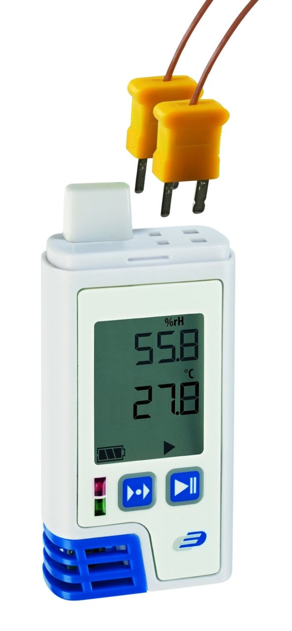 5005-0214 Sıcaklık Nem ve 2 adet K-tipi harici sensör girişli Datalogger