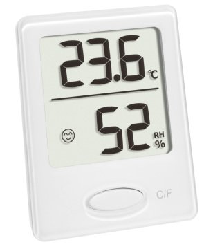 Dijital termo-higrometre 30.5041 beyaz ve siyah