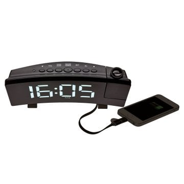 Projeksiyon alarm saati radyo USB şarj fonksiyonlu 60.5015