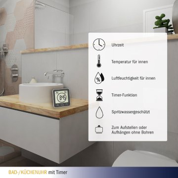 Banyo / mutfak saati ve timer  60.4001