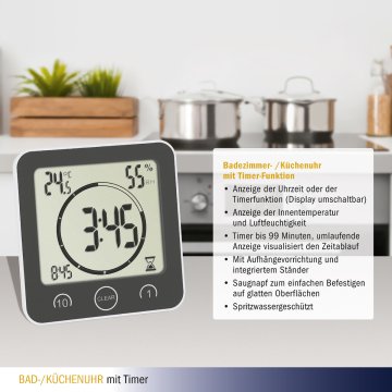 Banyo / mutfak saati ve timer  60.4001