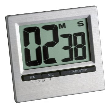 Dijital timer ve kronometre; aluminyum yüzeyli 38.2013