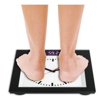Bathroom scales with quartz clock 60.3000.01