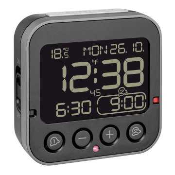 Dijital radyo-kontrollü alarm saat sıcaklık göstergeli BINGO 2.0 60.2552.01