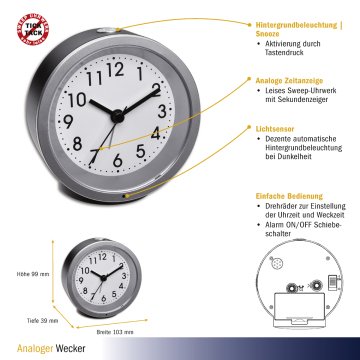 Analog alarm saati 60.1034