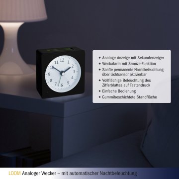 Elektronik alarmlı saat LOOM 60.1031.01