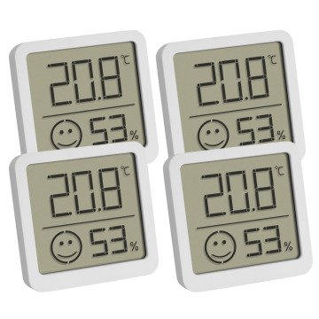 Dijital termo-higrometre konfor seviyeli  beyaz 4lü 30.5053.02.04
