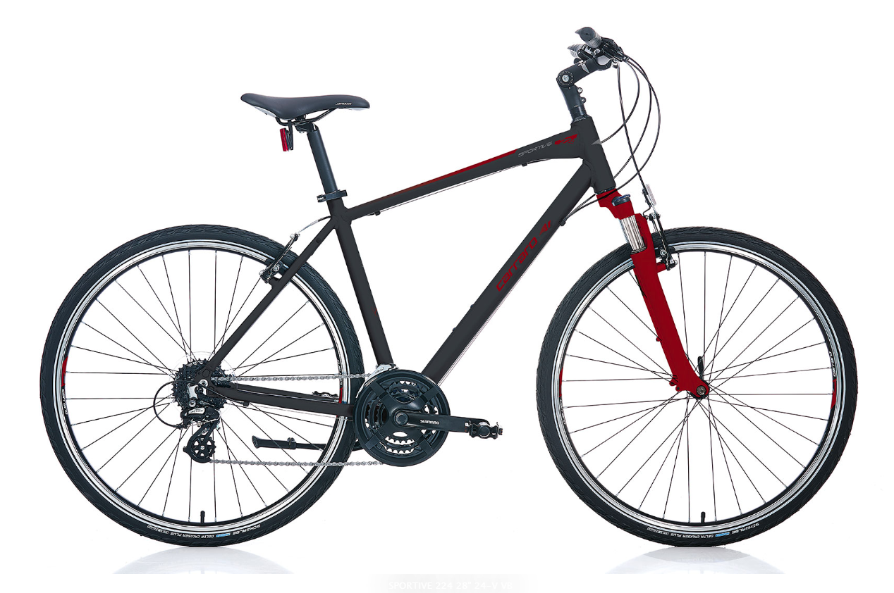 Carraro Sportive 224 Bisiklet -51cm- Mat Siyah-Kırmızı