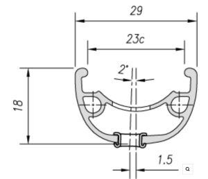 Mach1 M650 28/29'' Jant Çemberi 32 Delik Disk Fren Siyah Yüzüklü