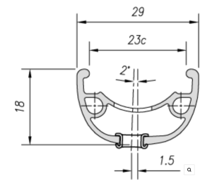 Mach1 Klixx 29'' Jant Çemberi 28 Delik Disk Fren Siyah Yüzüklü