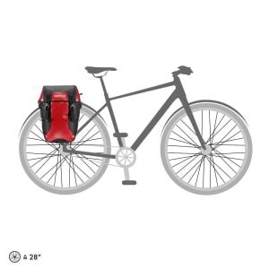 Ortlieb F2601 Bike-Packer Classic Arka Bisiklet Çanta 40L Kırmızı Siyah QL2.1