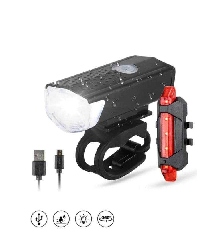 Bisiklet Şarjlı Far Stop Seti