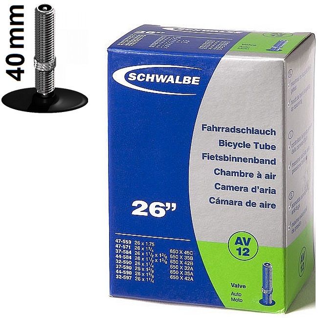 Schwalbe 26x1.25/1.75 İç Lastik (32/47-559) 40mm Sibop AV12