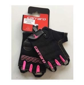Carraro Kısa Parmak Eldiven Siyah/Pembe -M Beden- CRO-004F
