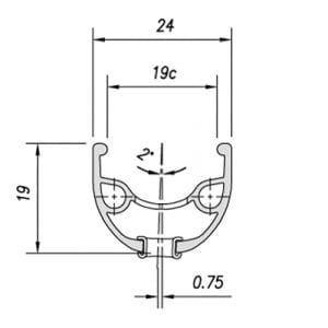 Mach1 ER-20 28/29'' Jant Çemberi 36 Delik Disk Fren Siyah Yüzüklü