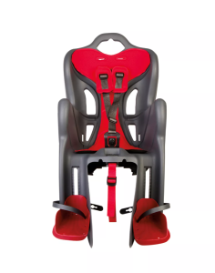 Bellelli B-One Çocuk Koltuğu Bagaj Bağlantılı Gri-Kırmızı Made in Italy