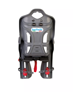 Bellelli B-One Çocuk Koltuğu Bagaj Bağlantılı Gri-Kırmızı Made in Italy