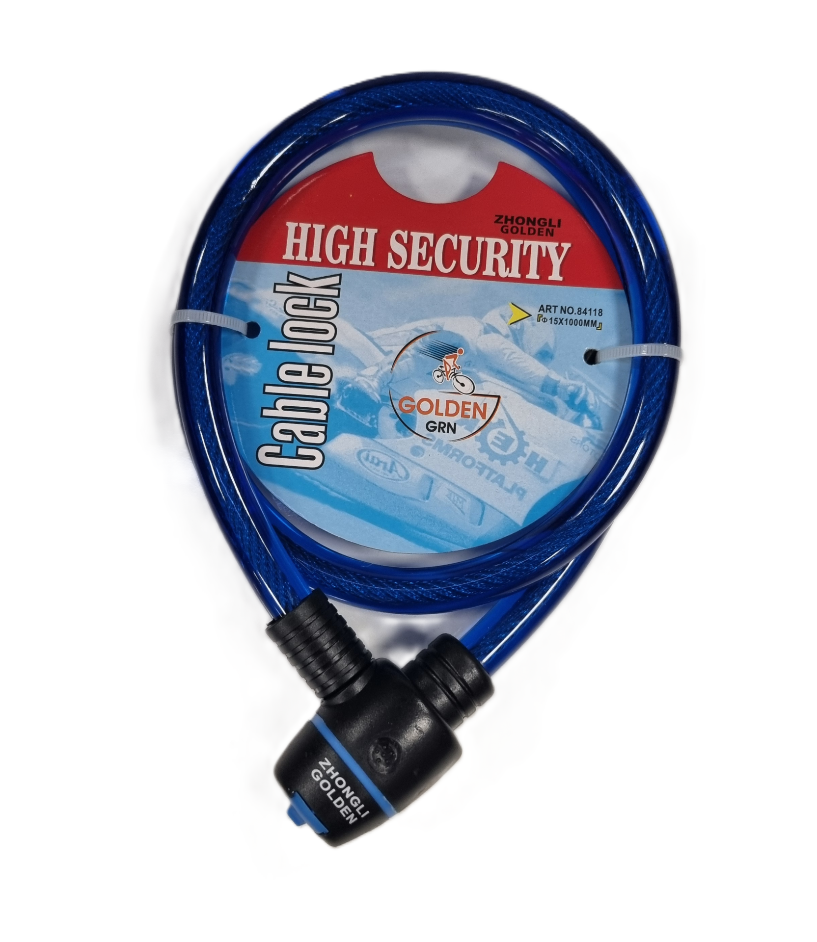 Zhongli 15x100cm Anahtarlı Kilit Mavi