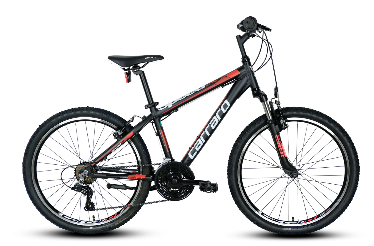 Carraro Speed 240 Dağ Bisikleti 24 Jant -Mat Siyah-Kırmızı-