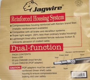 Jagwire Reinforced Kevlar Vites Fren Dış Kablo Set 7.5 Metre