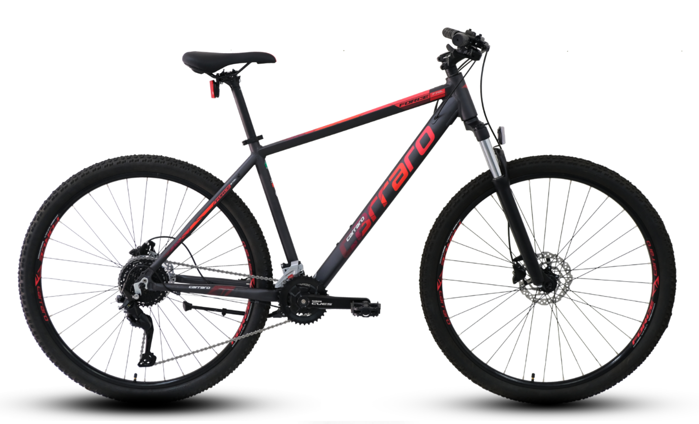 Carraro Force 770C Dağ Bisikleti 27.5 Jant -43cm-Mat Antrasit-Kırmızı