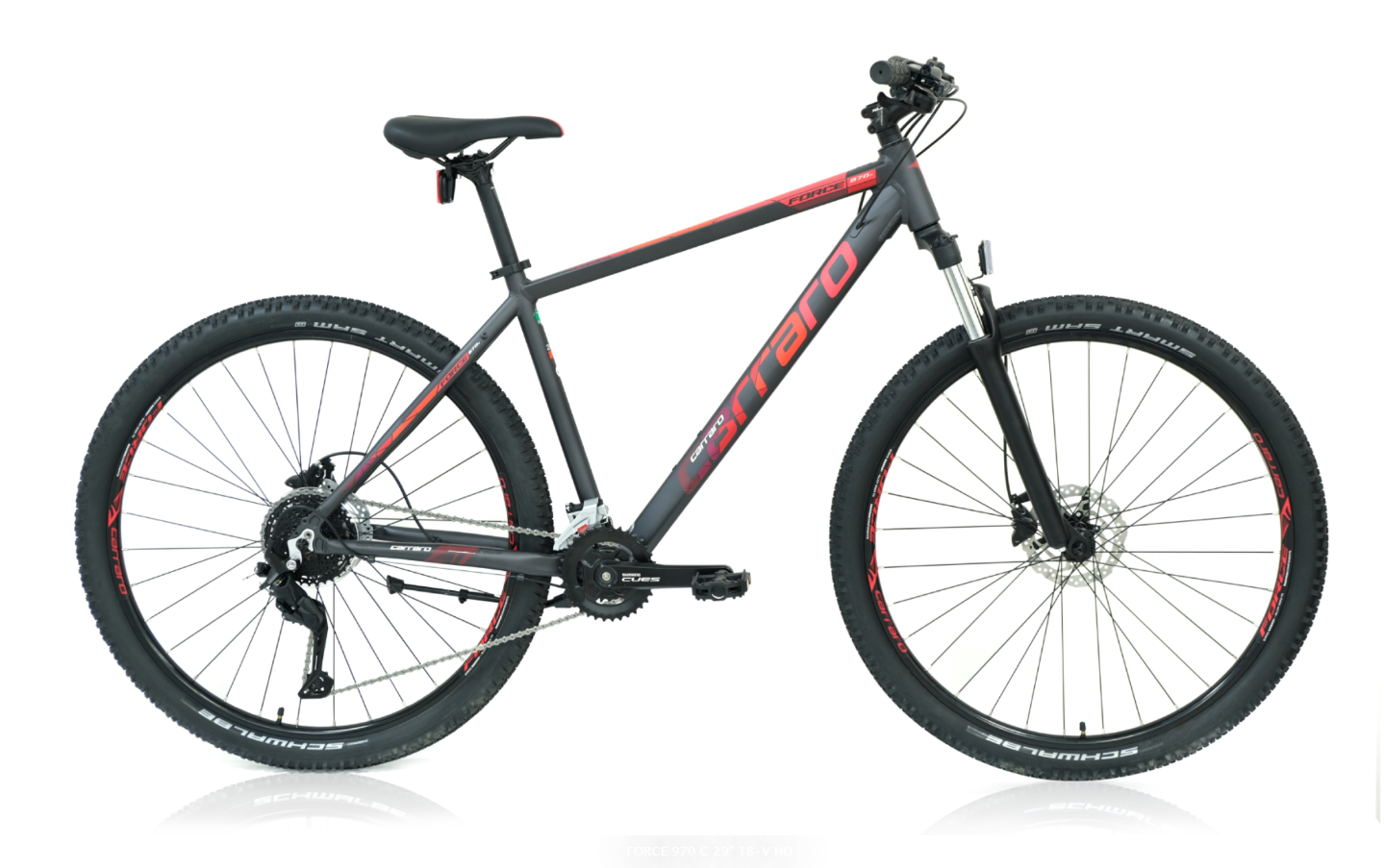 Carraro Force 970C Dağ Bisikleti 29 Jant -48cm-Mat Antrasit-Kırmızı