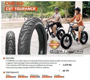 CST Tourance 20x4.0 Fat Bike Defender Dış Lastik Şerit Reflektörlü
