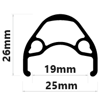 Carraro 28/29'' Jant Çemberi 32H Disk Siyah (Schrader)