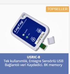 USRIC-8 Entegre Sensörlü USB Bağlantılı Veri Kaydedici