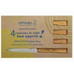 Opinel Bon Appetit South 4'lü Naturel Zeytin Sap Sofra Bıçağı N°125