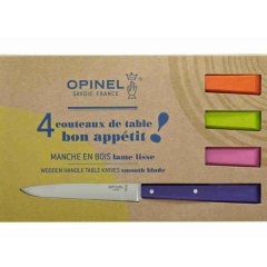 Opinel Bon Appetit Pop 4 Parça Ahşap Saplı Sofra Bıçağı N°125